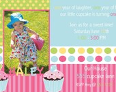 Custom Cupcake Birthday Invite