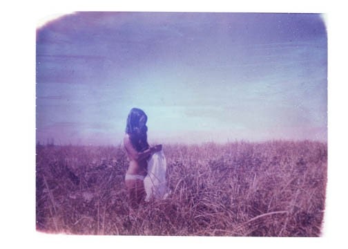 Whimsical Polaroid transfer of "on the ground" -8x10- signed by artist