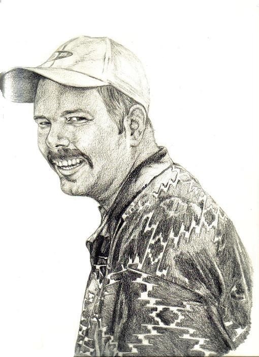 Commissioned Portrait Drawing 18" x 25 and a half"