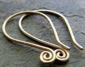 spiralette-- simple custom earrings-- primitive series-- handmade by thebeadedlily on etsy
