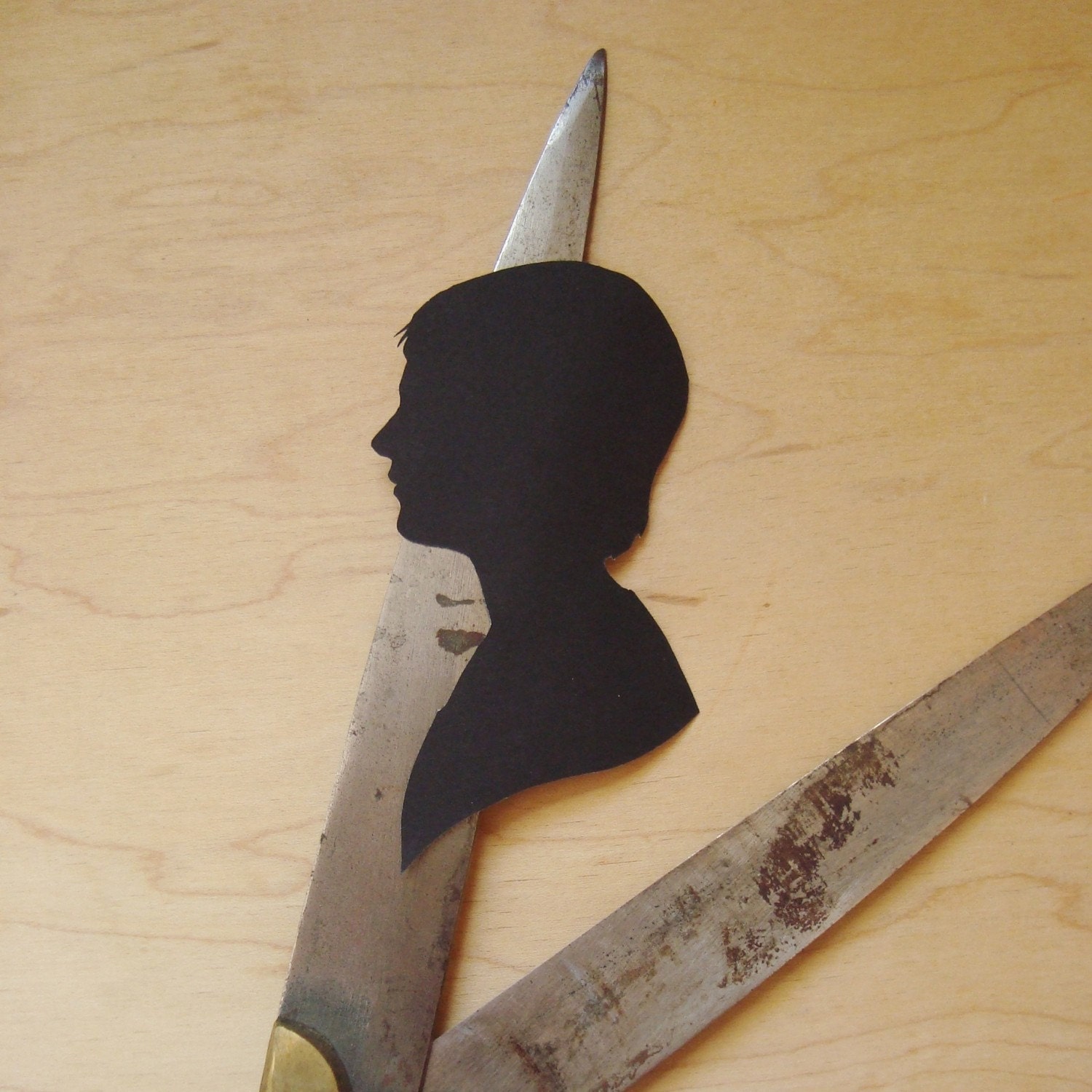 Custom Silhouette Portrait in the Traditional Freehand Style