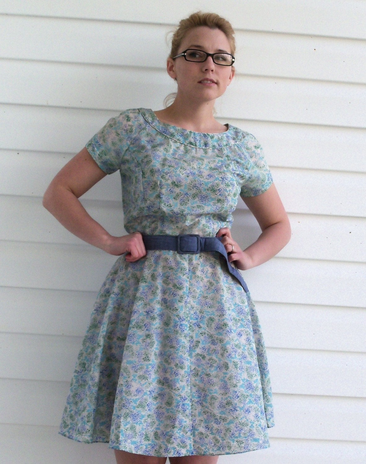 Vintage Day Dress 60s Spring