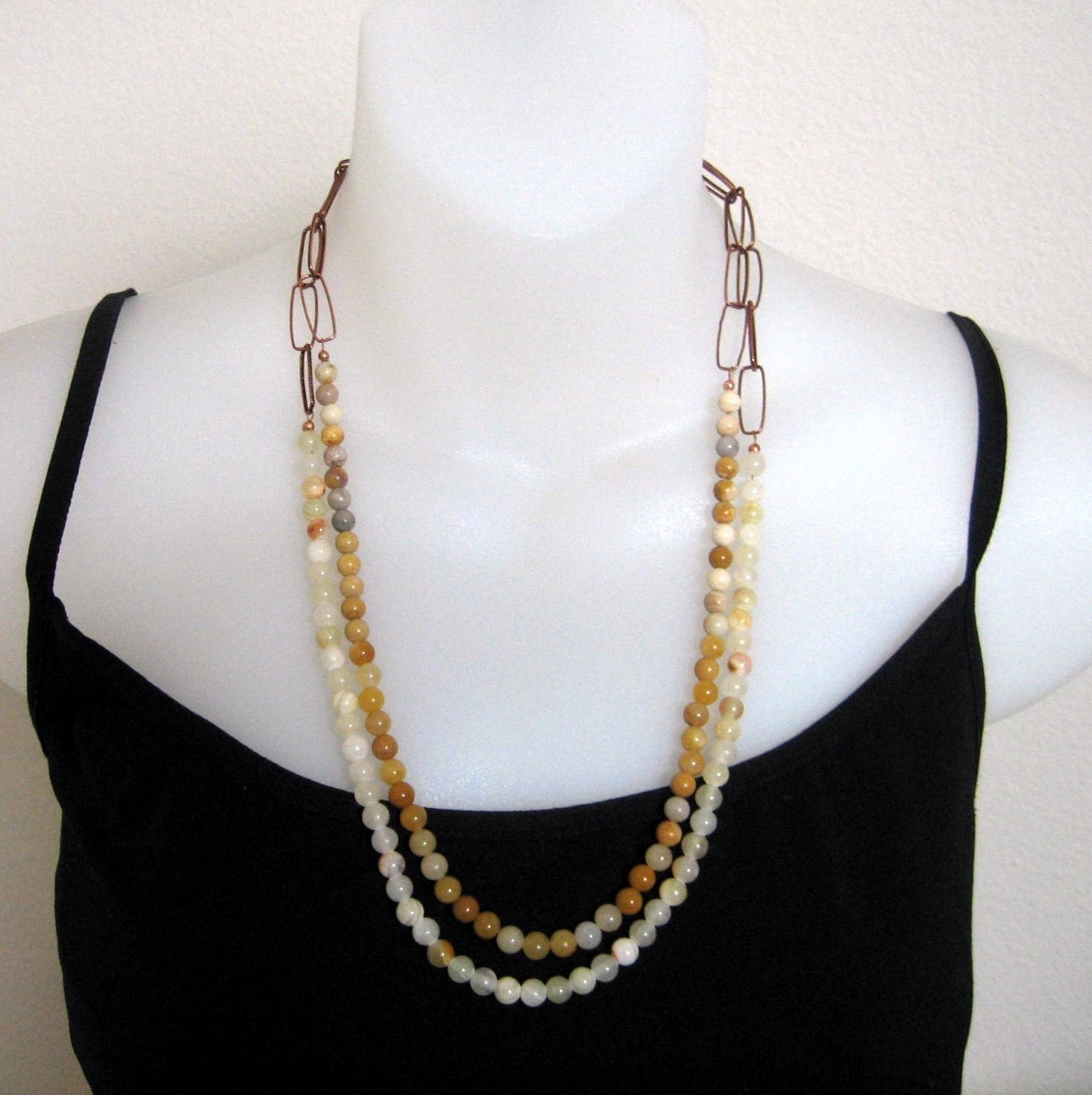 Multi Layered Gemstone Necklace Autumn Fashion