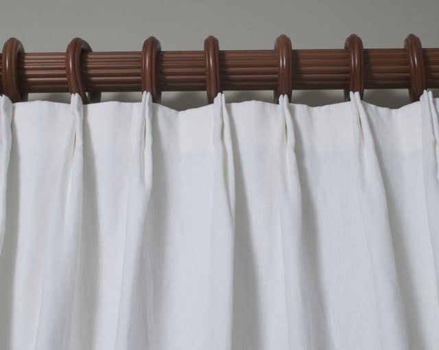 SALE - Hemp Drapery Panels- Fench Pleating- 1 pair- two colors available- Java Brown or Taupe/gray
