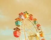 SALE,Ferris Wheel,Vintage Style Carnival Print,whimsical kids wall art,carnival ride,childrens art,nursery wall decor