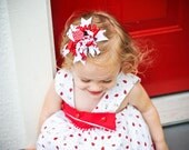 Ladybug Korker Bow, with ladybug applique center,