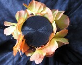 Orange flower scrunchie