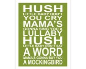 Hush Little Baby 8x10 inch print by Finny and Zook