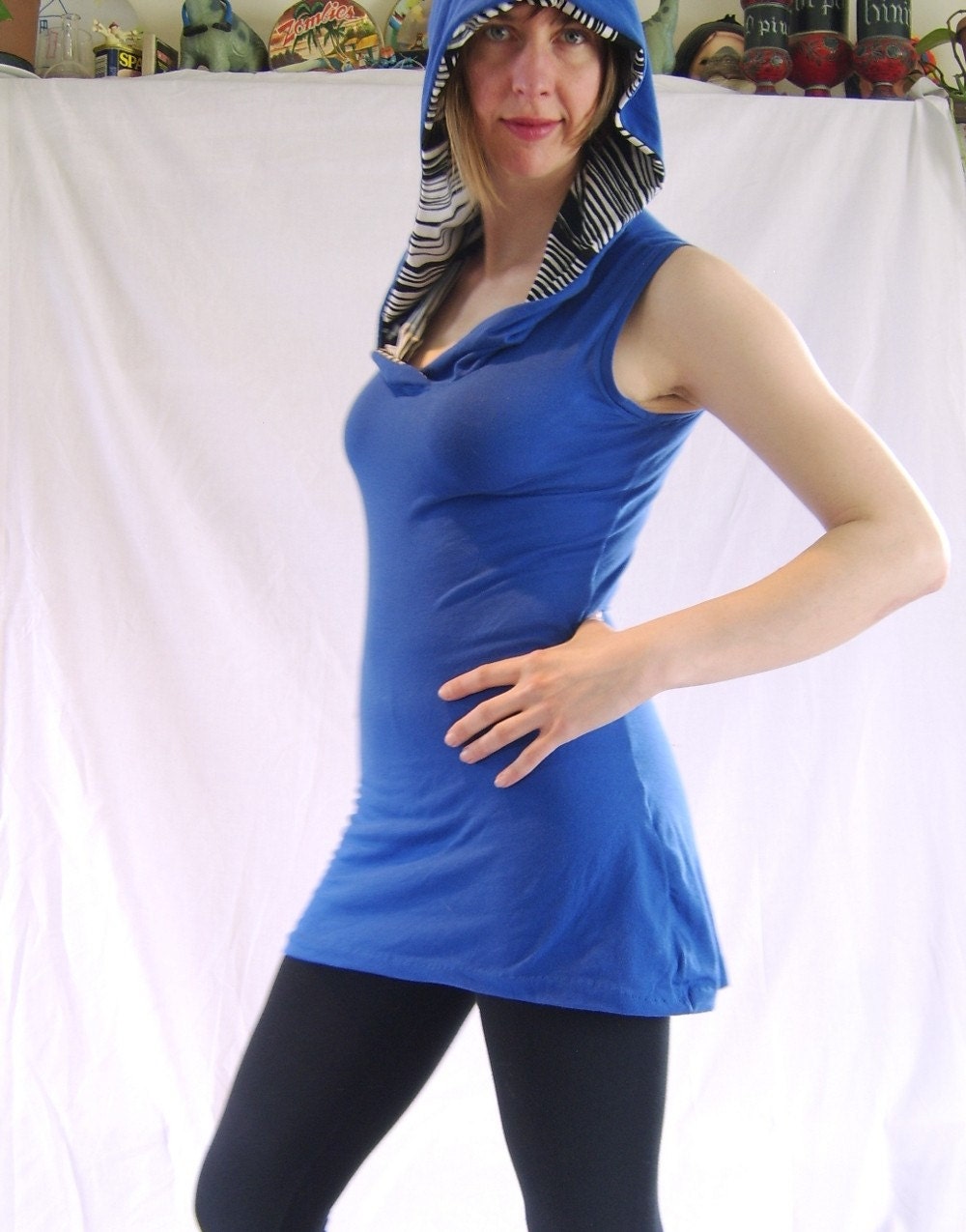 Hooded Sleeveless Tunic