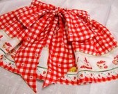 Toddlers Twirl Skirt Red and White Checks