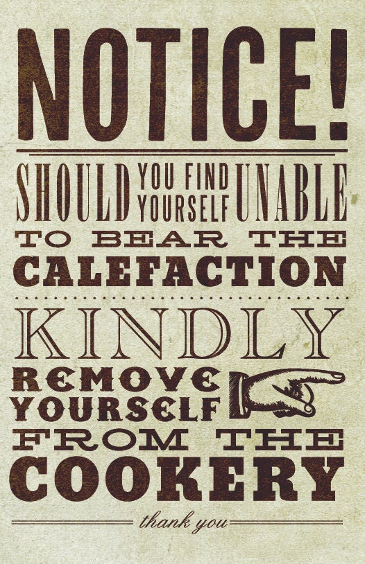 If You Can't Stand The Heat - 11x17" Poster Print