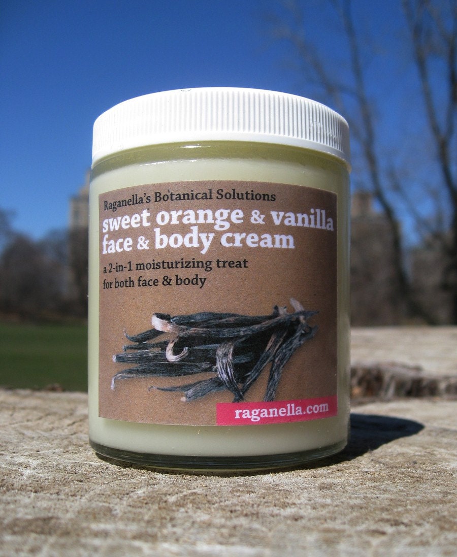 sweet orange & vanilla face and body cream - 4 oz