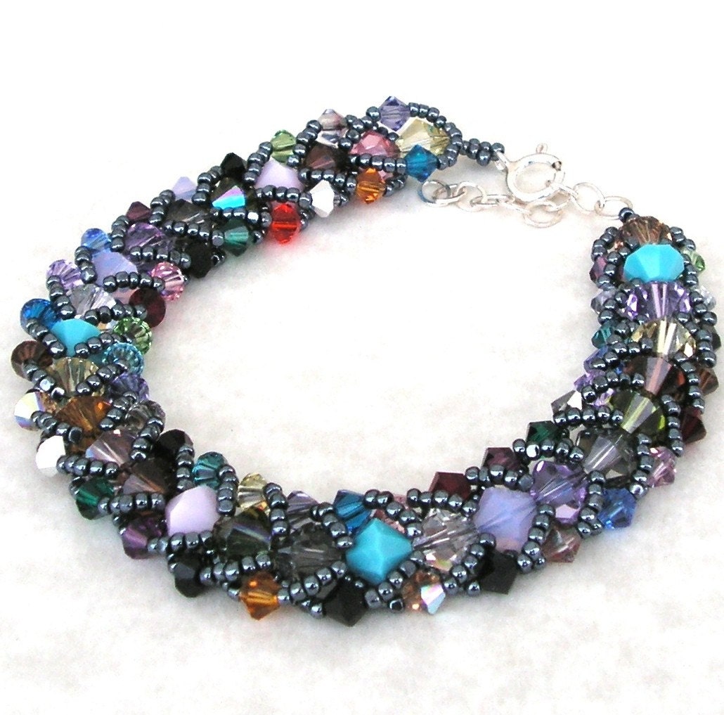 Swarovski Crystal Bracelet- Northern Lights in Stained Glass