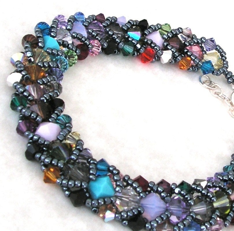 Anklet - Swarovski Crystals - Northern Lights