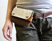 small pouch belt - dirt brown