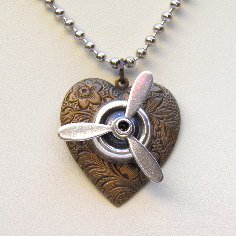 You Make My Heart Spin - Steampunk - Pendant