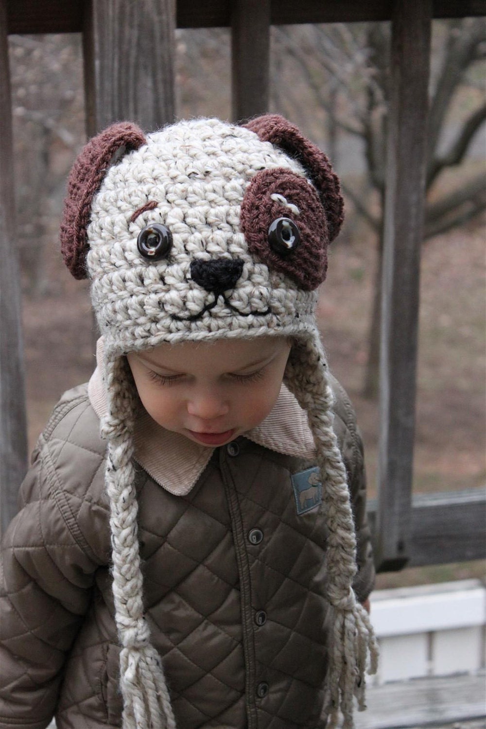 Doggy Earflap Crochet Hat for Boys and Girls - MADE TO ORDER