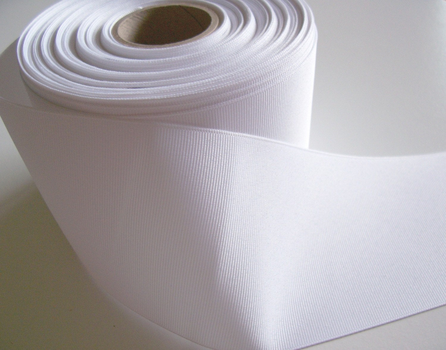 White Grosgrain Ribbon 3 inches wide x 1 yard precut