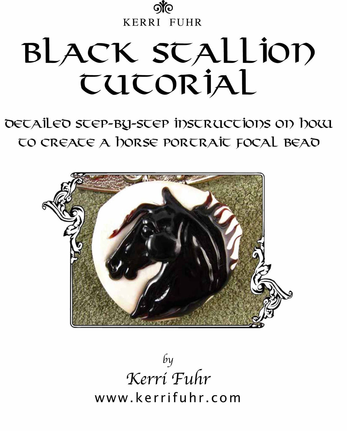 Kerribeads Lampwork Black Stallion Focal Bead pdf Tutorial