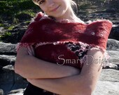 Curly Scarf with Mohair - cosy felt winter warmer
