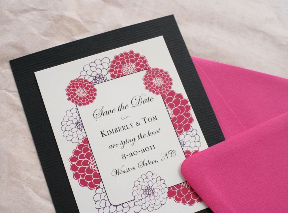 25 Save the Date cards Mum flower summer wedding