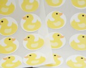 Stickers or Envelope Seals Yellow Rubber Duckies Party Favors 64 stickers
