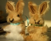 Light Brown Plush Furry Baby Rabbits