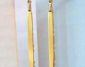 Gold Bar and Chain Earrings - "Chain Hangs Low"