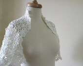 Ivory Wedding Shrug / Crochet Bolero Spring Fashion READY TO SHIPPING
