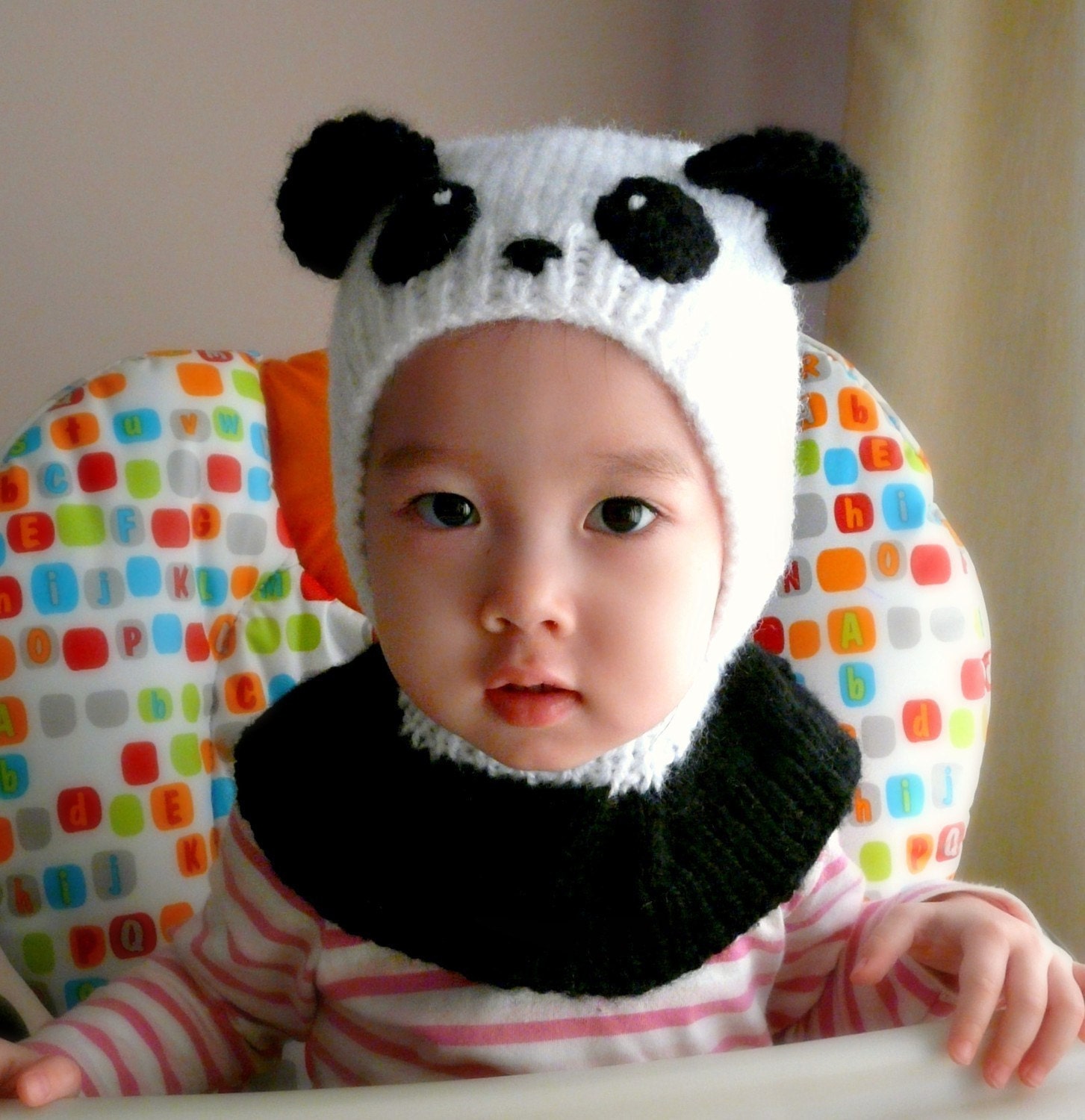 Panda Bear Coverall Hat 12-24 months