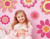 Flower Power Pink Wall Decals (Repositionable)
