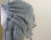 Grey Knitting Shawl RECTANGLE Elegant Scarf Wrap Stole Spring Fashion