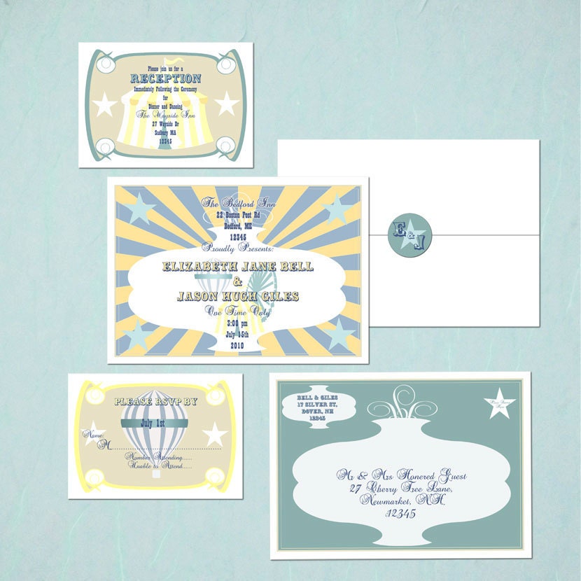 Carnival Invitation Suite- DIY Print