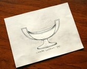 original salt cellar drawing- 4x6