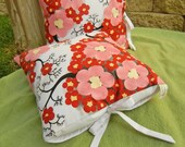 Pair of 18in Hand Painted Flowering Tree Throw Pillow Covers