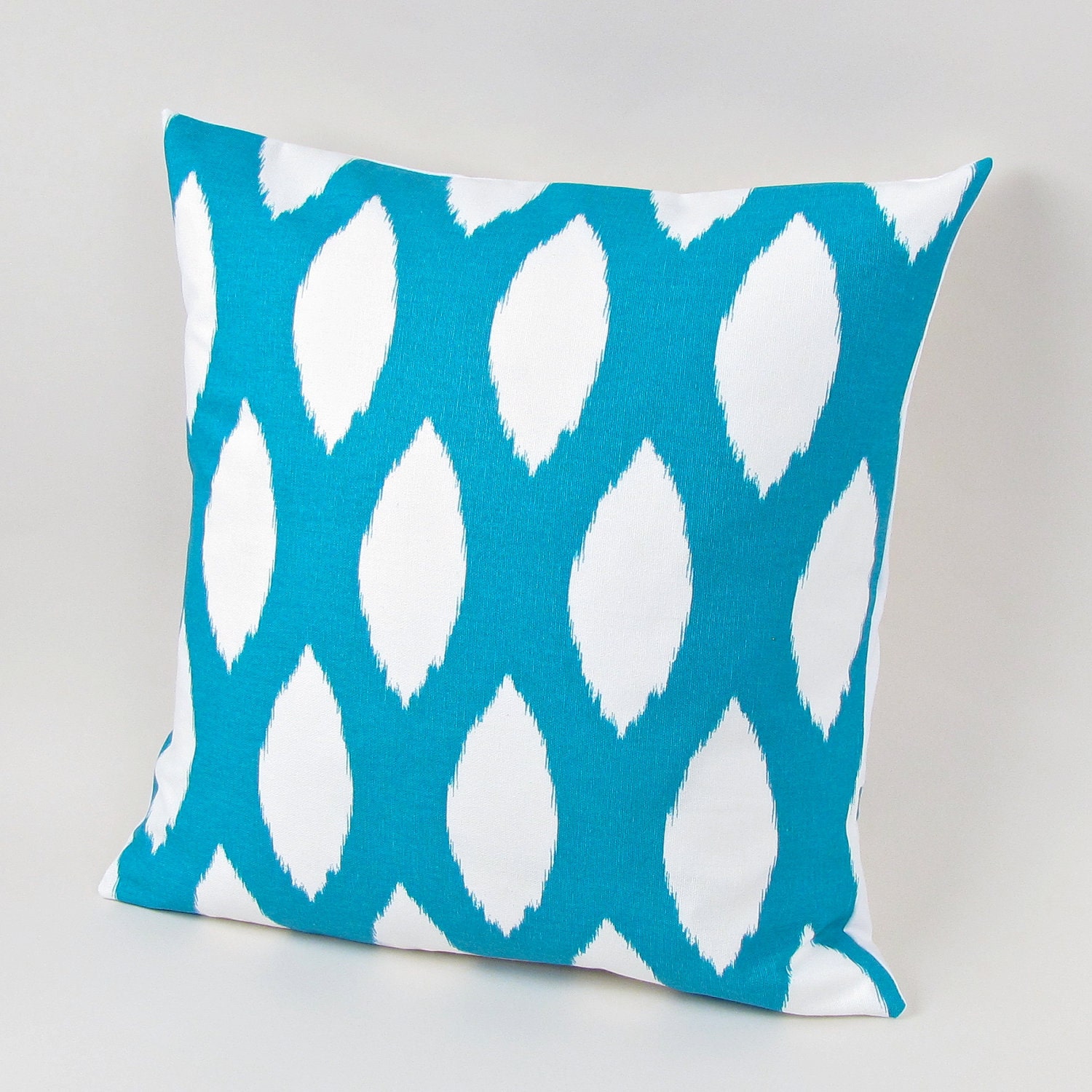 Blue and White IKAT Pillow Cover 18 inch
