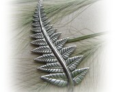 1 - FERN LEAF Antique Silver Ox Brass Jewelry Findings (F)
