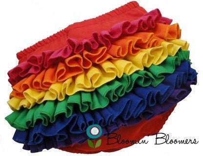 Rainbow Ruffle Diaper Cover Sassy Fancy Pants Panty