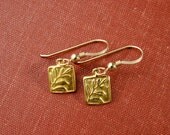 Gold Vermeil Leaf Earrings