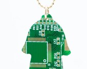 Recycled Hamsa from computers chips
