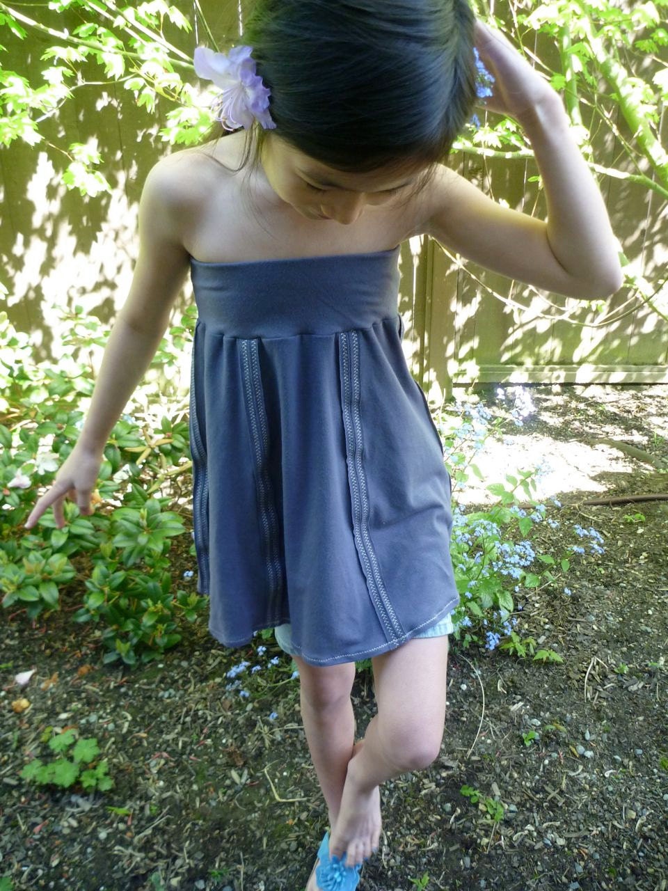 skirt organic cotton/soy jersey knit Aline six panel