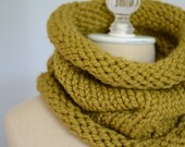 The Sam - Handknit Chunky Unisex Cowl - Avocado Snapdragon Green - Ready to Ship