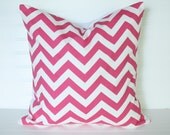2 pink Chevron  Pillow Covers 18x18