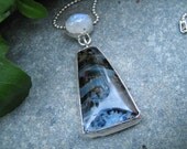 On a Moonlit Night, sterling pendant with pietersite