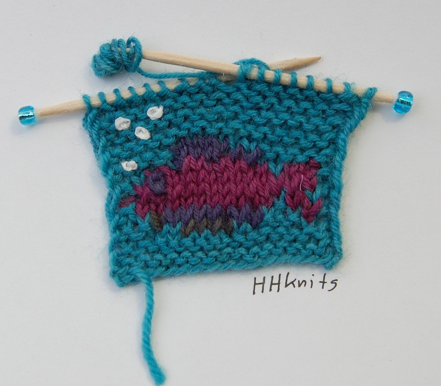 Fish // Handknitted Note or Greeting Card