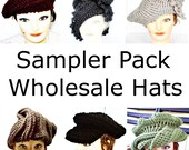 Women's Hat Wholesale Lot of 6 - Crochet Hats - Newsboy Beret Cloche Crochet Paperboy Head Wrap Hats Can Customize in Sizes S M L XL