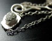 Ethical and Recycled Grey Rough Diamond Necklace