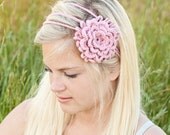 Crochet Pattern 3 Flower Chain Headband