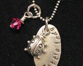 Little Lady Hand stamped Necklace