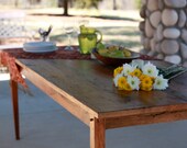 Farm Table Heart Pine with tapered legs